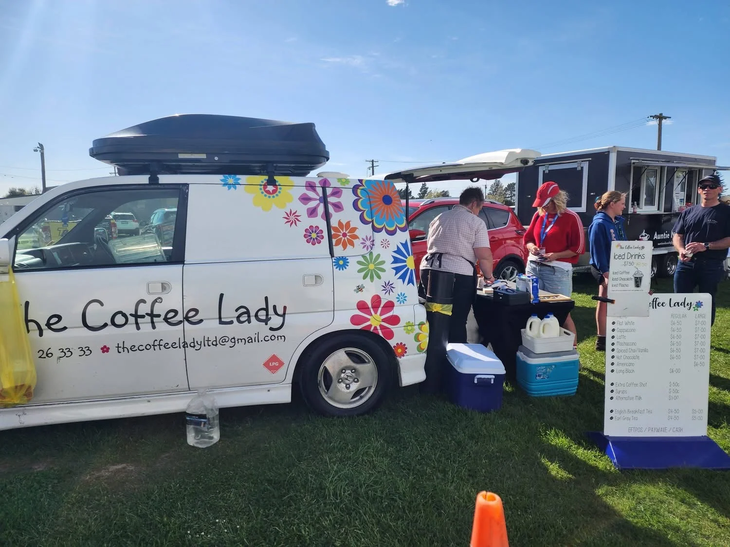 Coffee van at an outdoor gathering