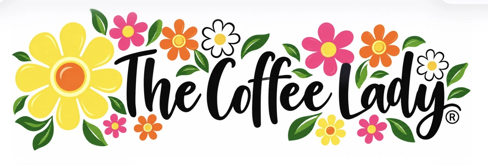 The Coffee Lady floral logo